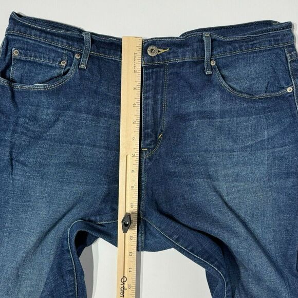 Levi's 515 Bootcut Mid Rise Dark Wash Jeans Women's Size 14 Medium (36Wx32L) J5 - Picture 6 of 8